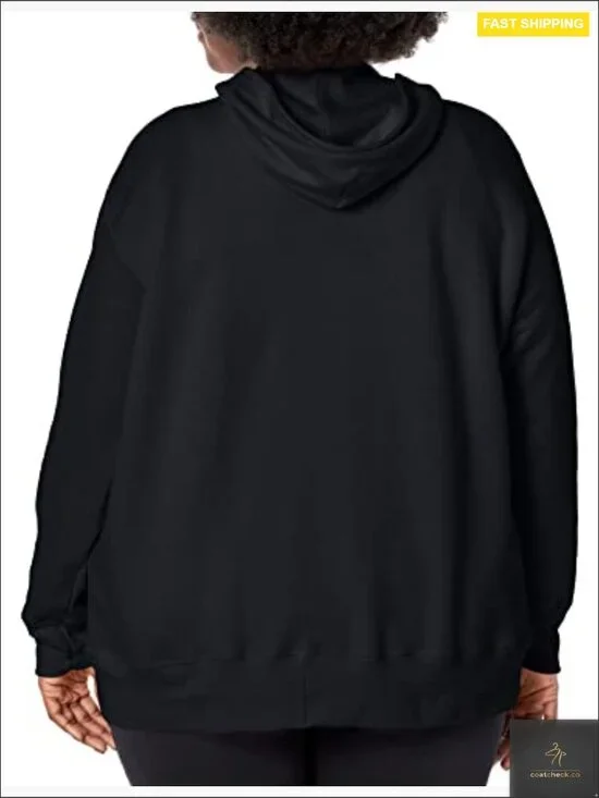 Oversized Zip Up Hoodie Fleece Athletic Fit Plus Size Cozy Casual Wear - Picture 2 of 7